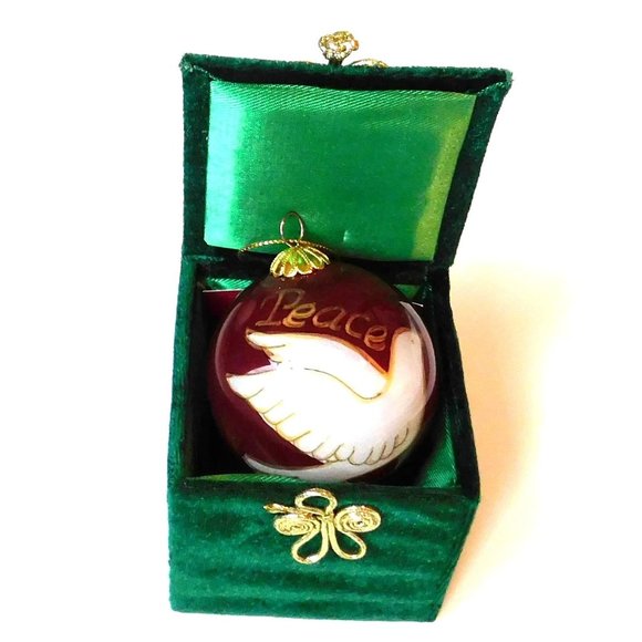 2012 Li Bien Doves Pier 1 Imports Christmas Ornament 2 1/2” With Box - Picture 4 of 7